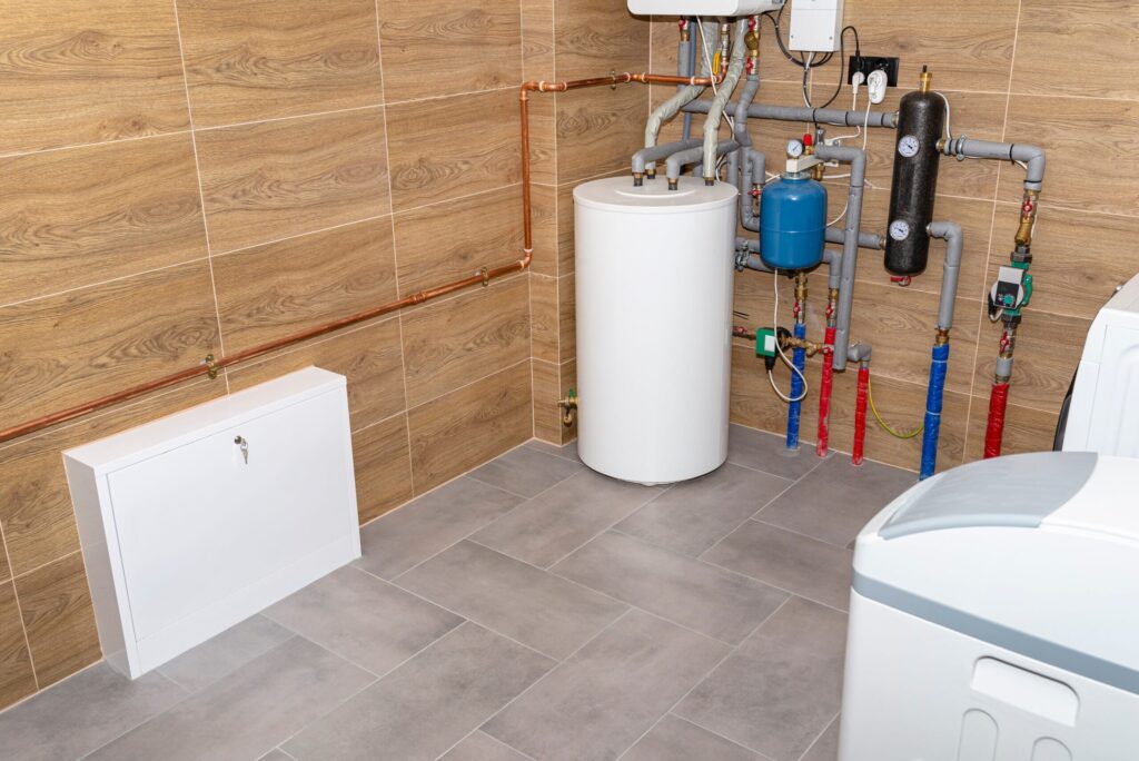 Residential water heater and plumbing system installed in Indio
